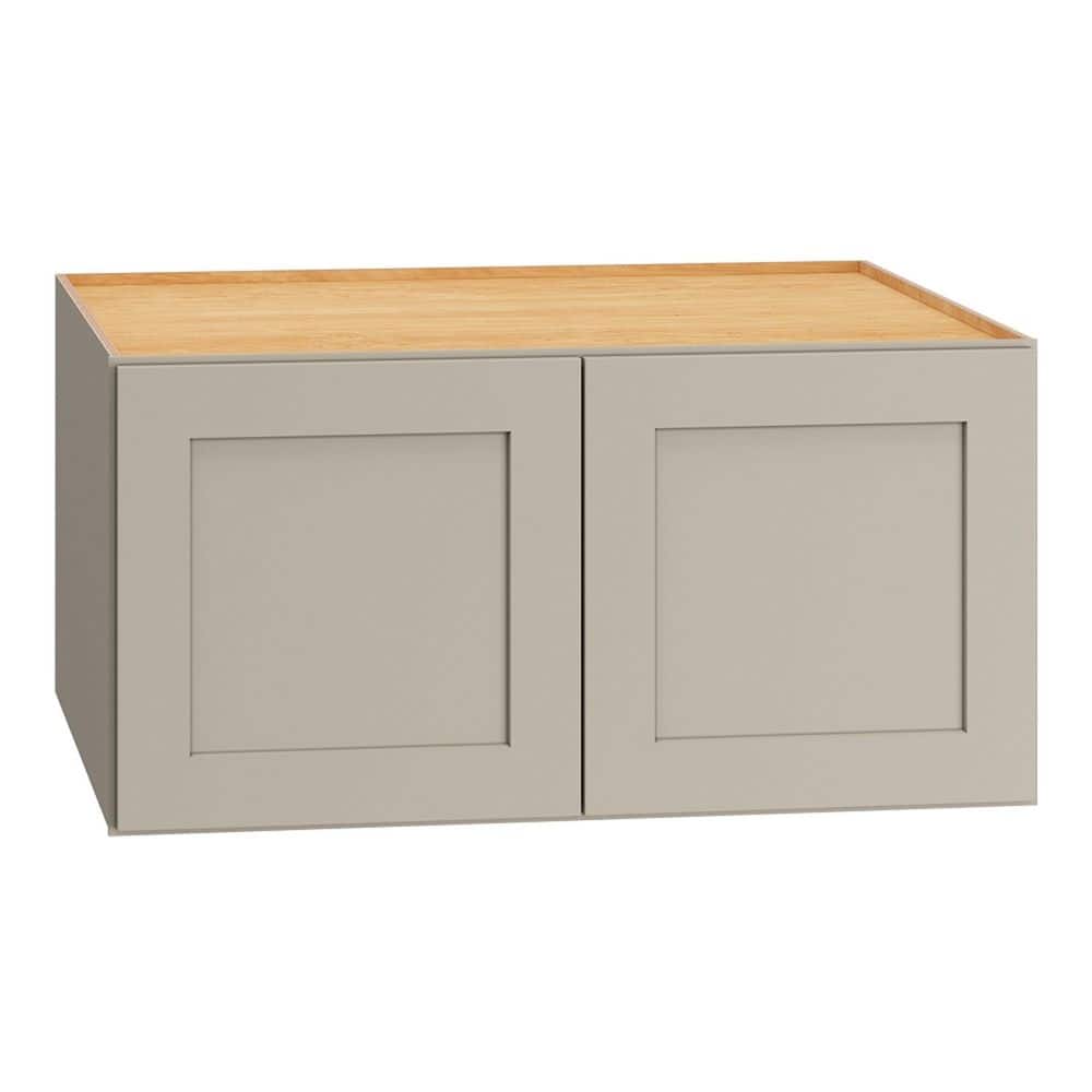 QuickShip Cottage 30 in. W x 24 in. D x 15 in. H Assembled Plywood Shaker Wall Bridge Kitchen Cabinet in Sterling price history on PriceWatchPro