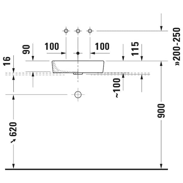 Duravit Starck 2 4.5 in. Sink Basin in White 2321440000 - The Home