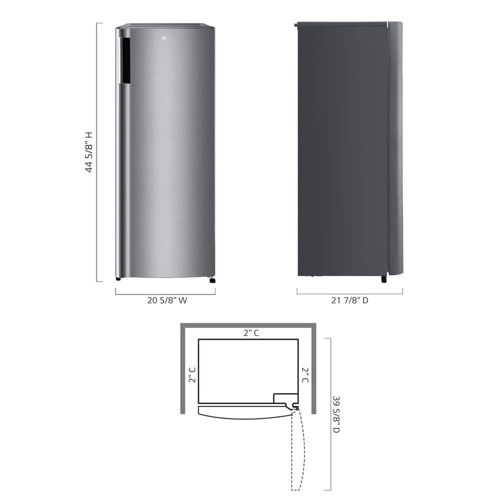 Compact Platinum Silver Single Door Refrigerator with Energy Star