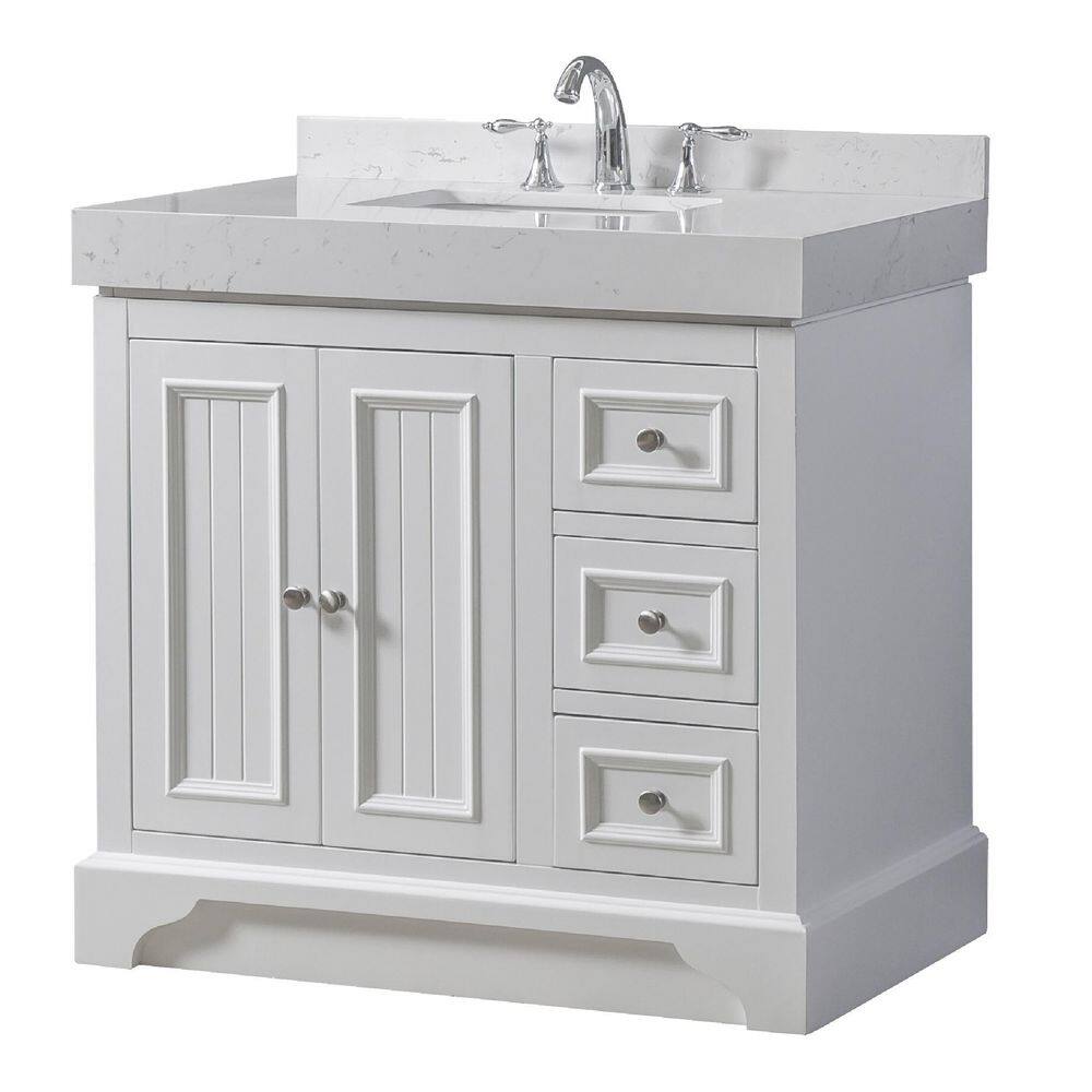 Darby Home Co Darry 36 Single Bathroom Vanity Set Base Finish: White