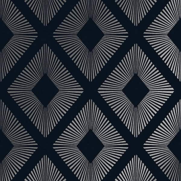 Graham & Brown Deco Triangle Navy Removable Wallpaper Sample
