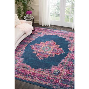 Passion Blue 8 ft. x 10 ft. Persian Vintage Area Rug
