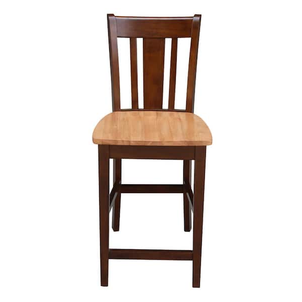 International Concepts San Remo 24 in. Cinnamon and Espresso Bar Stool