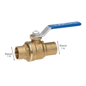 1 in. SWT x 1 in. SWT Full Port Lead Free Brass Ball Valve