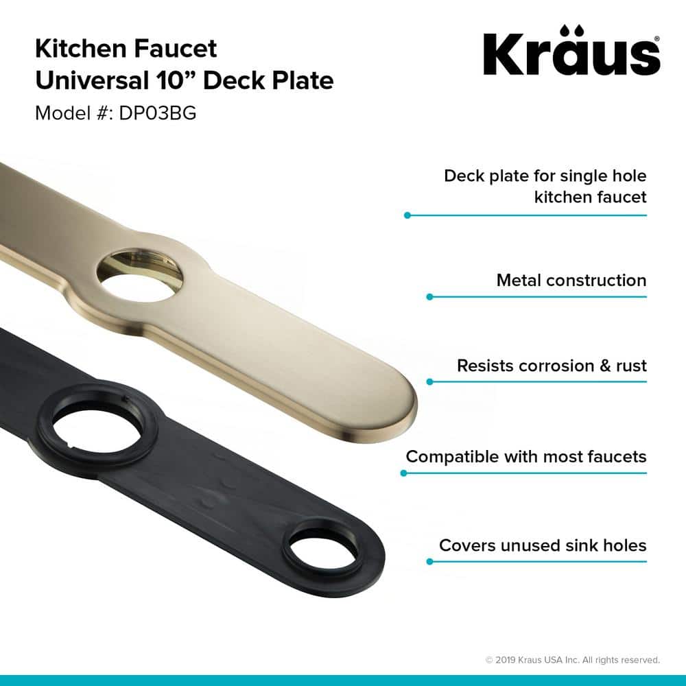 Brushed Gold Metal Deck Plate for Kitchen Faucet