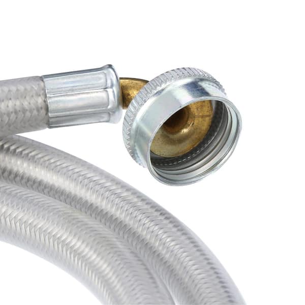 GE 4 ft. Universal Stainless Steel Washer Hoses with 90 degree