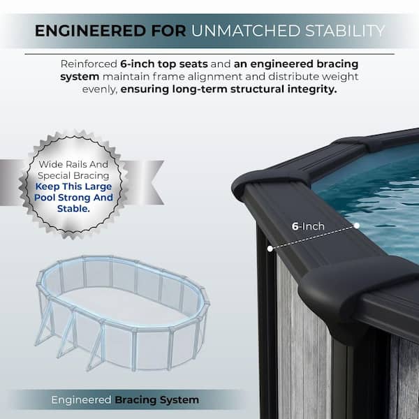 Blue Wave San Pedro 15 x 30 ft. Oval 52 in. Deep Above Ground Pool