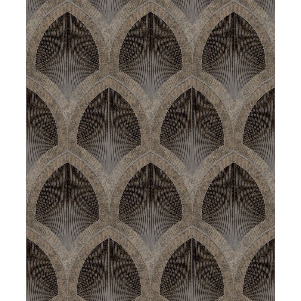 Special FX 2 Collection Black/Gold Nouveau Scallop Metallic Finish Vinyl on
