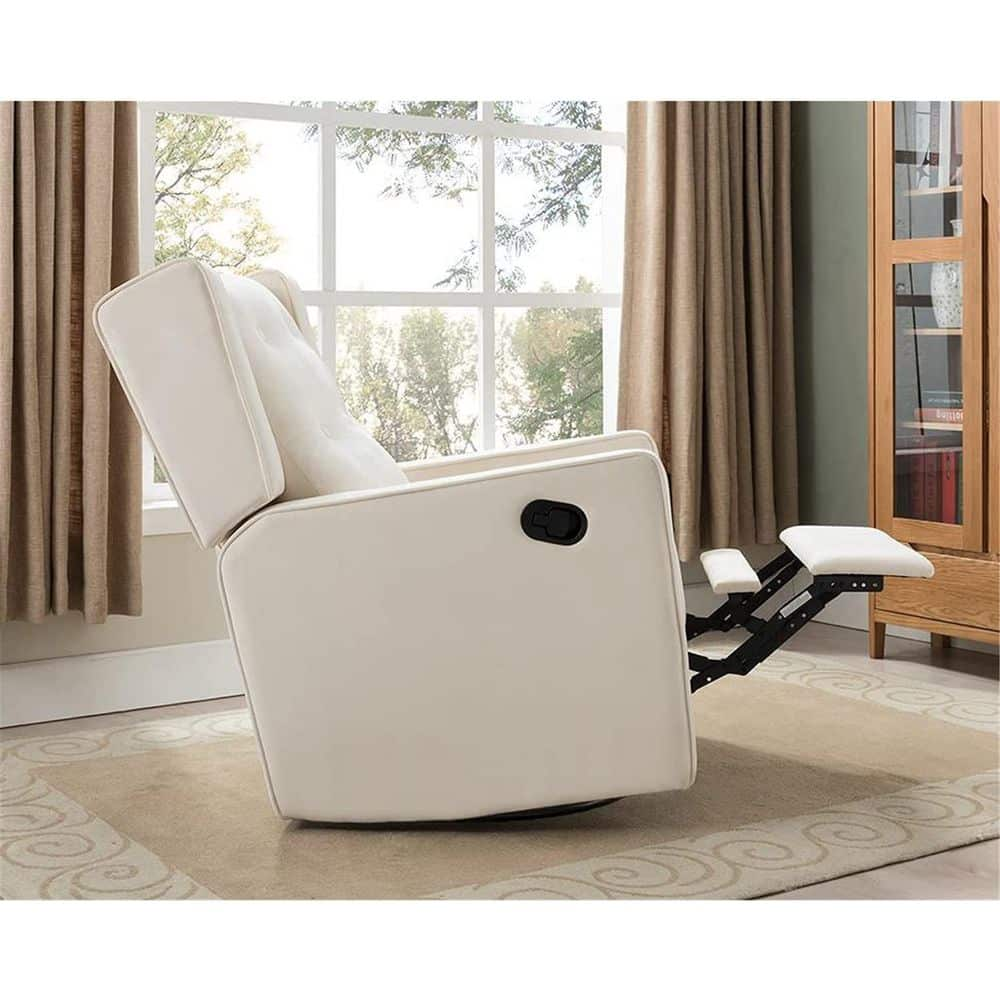 Cream leather rocker recliner sale