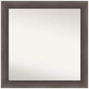 Hardwood Chocolate 30.75 in. W x 30.75 in. H Square Non-Beveled Wood Framed Wall Mirror in Brown