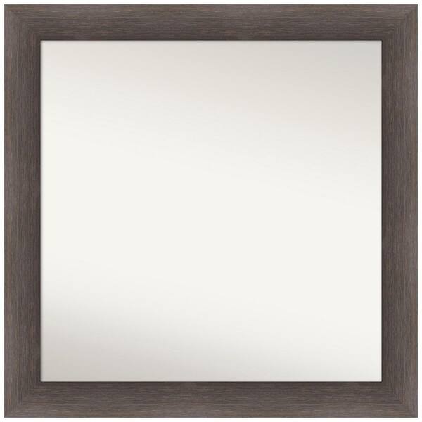 Amanti Art Hardwood Chocolate 30.75 in. W x 30.75 in. H Square Non-Beveled Wood Framed Wall Mirror in Brown