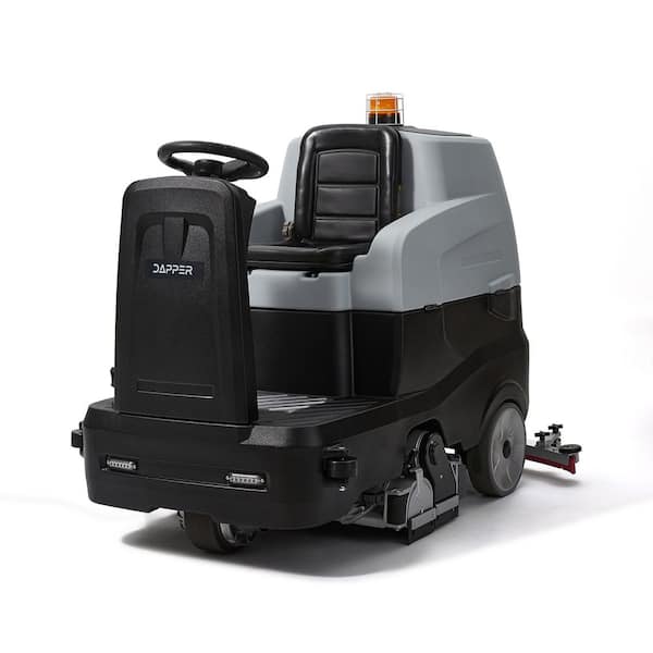Commercial Cordless 2-in1 Ride-On Floor Sweeper & Scrubber in Gray with 47 in. Cleaning Path