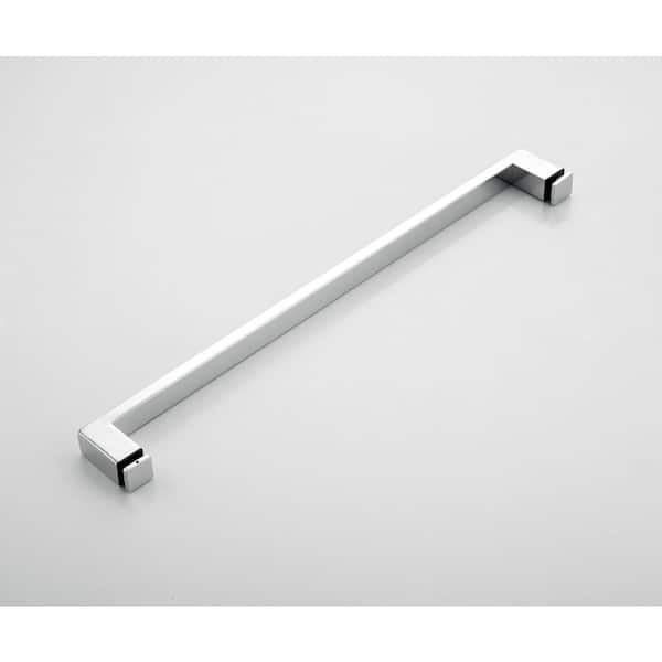 46-49 in. W x 76 in. H Double Sliding Frameless Smooth Sliding Shower Door in Chrome with 3/8 in. Clear Glass
