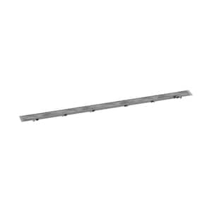 RainDrain Rock Stainless Steel Linear Shower Drain Trim for 47 1/4 in. Rough in Nature Stone