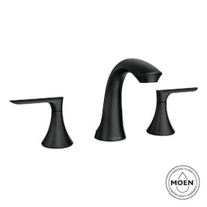 Findlay 8 in. Widespread 2-Handle Bathroom Faucet in Matte Black (Valve Included)
