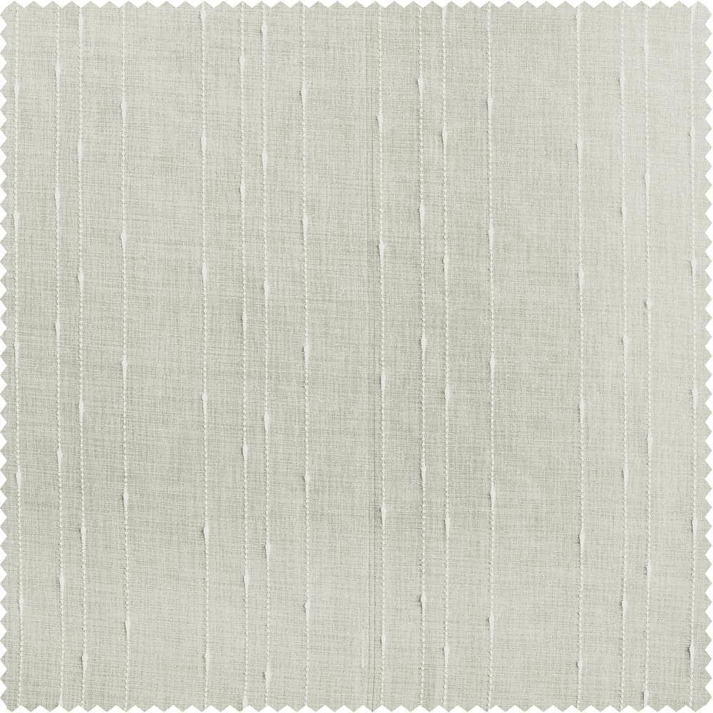 Elegant Montpellier White Sheer Linen & Polyester Curtain 50" x 96"