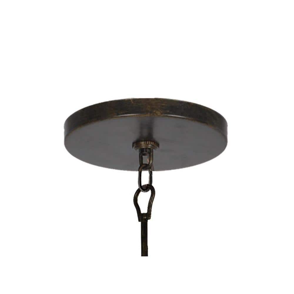 English Bronze Outdoor Sphere Chandelier with Clear Glass Drops
