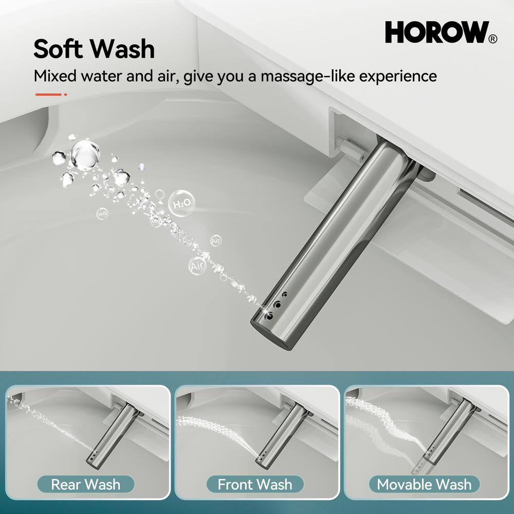 Elongated White Electric Dual Flush Smart Bidet Toilet