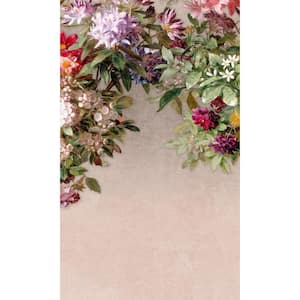 Dark Beige Hanging Floral Blossoms Printed Non-Woven Paper Non-Pasted Textured Wallpaper L: 9' 10 in. x W: 83 in.