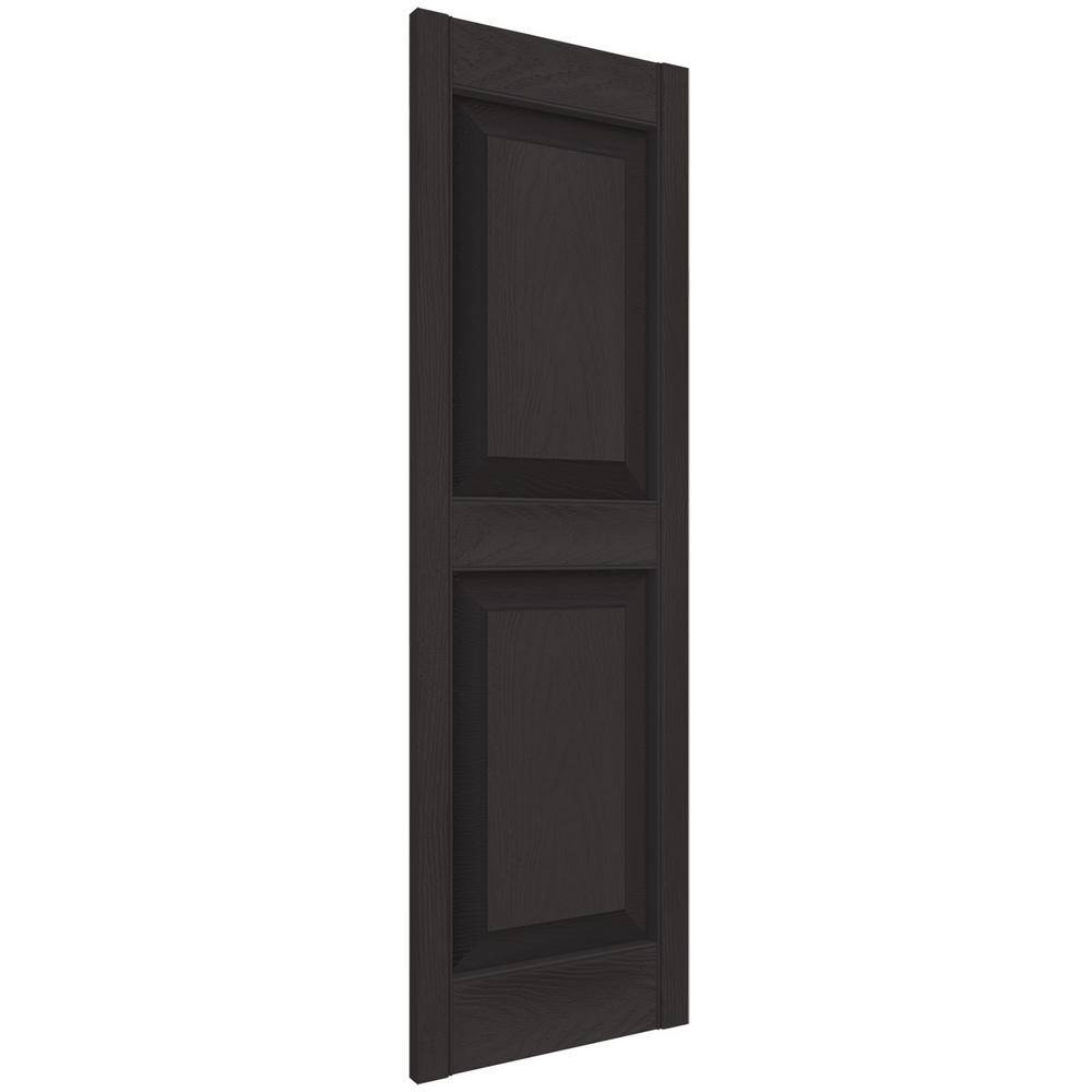 Musket Brown 12x70 Vinyl Raised Panel Exterior Shutters