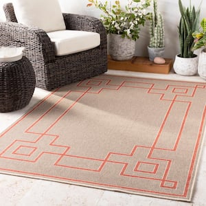 Blanche Taupe 6 ft. x 9 ft. Indoor/Outdoor Patio Area Rug
