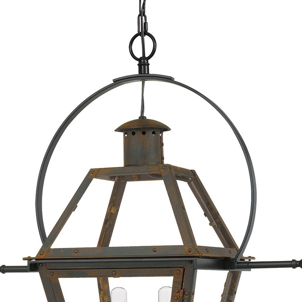 Quoizel 23.5" Industrial Bronze Outdoor Pendant with Clear Glass