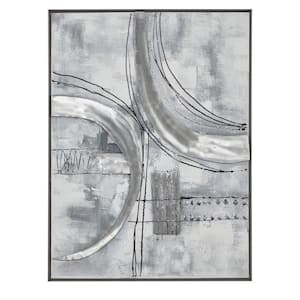 1- Panel Abstract Framed Wall Art with Black Frame 30 in. x 40 in.