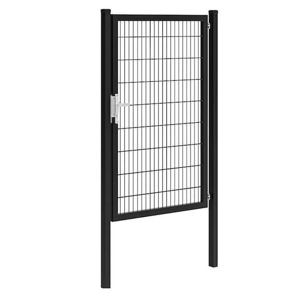 TARTER Classic 6 ft. x 4 ft. Black Steel Residential Fence Gate