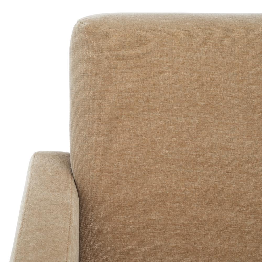 Taylor Light Brown Velvet Upholstered Accent Chair
