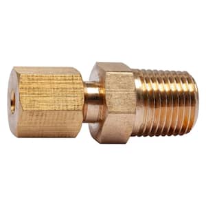 1/8 in. O.D. Comp x 1/8 in. MIP Brass Compression Adapter Fitting (25-Pack)