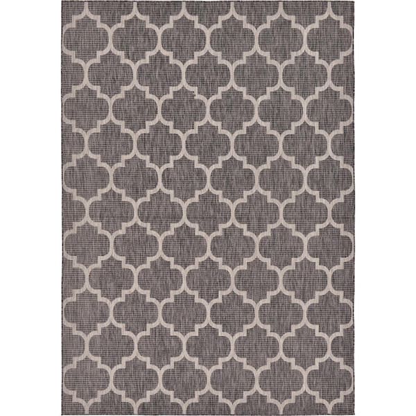 Outdoor Trellis Black 8' 0 x 11' 4 Area Rug