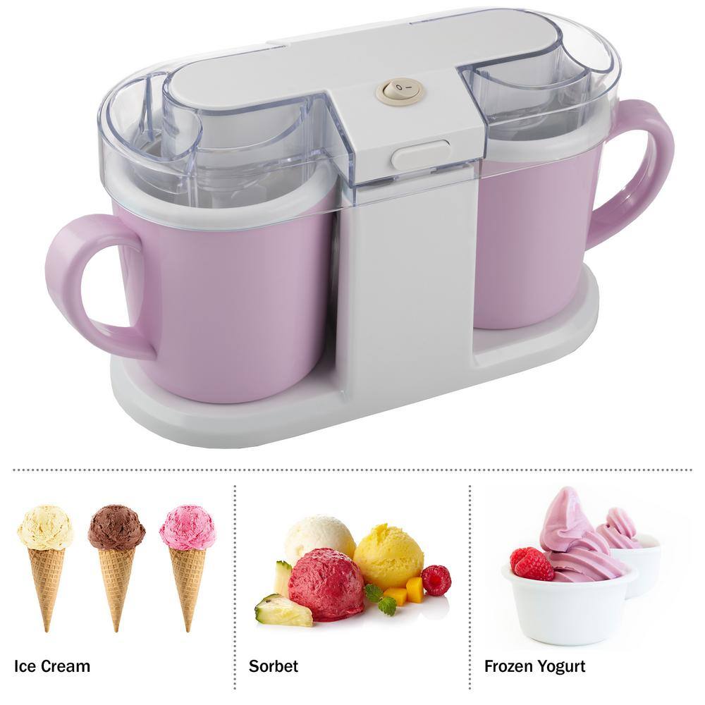 Pink 2QT Automatic Frozen Bowl Ice Cream Maker