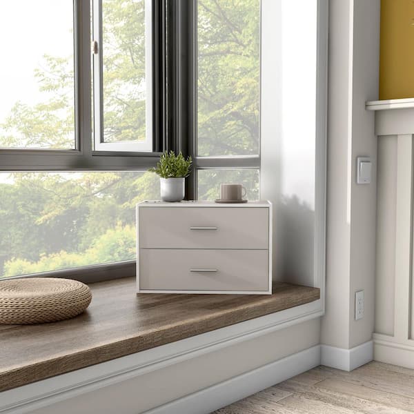 Furniture of America Quincy 15.74 in. Tall Stackable Greige