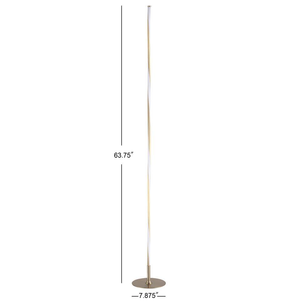 Pilar 63.75" Polished Gold Metal Arc Floor Lamp