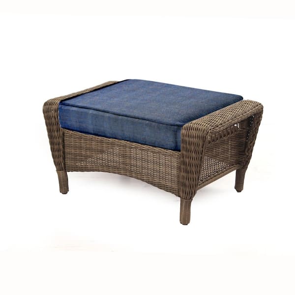 outdoor wicker ottoman cushion