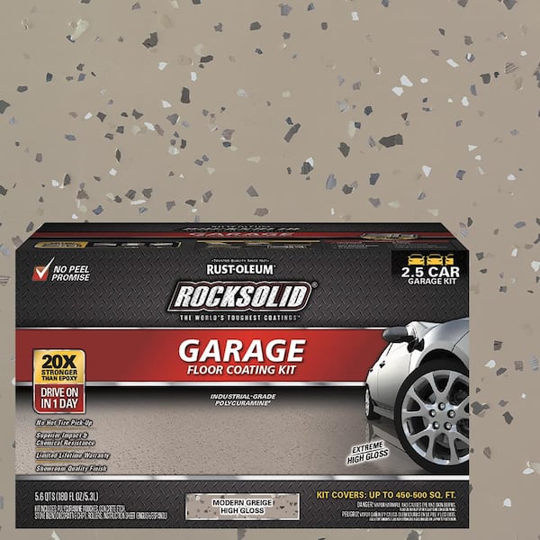 Rust-Oleum RockSolid 180 oz. Modern Greige Polycuramine 2.5 Car Garage Floor Kit