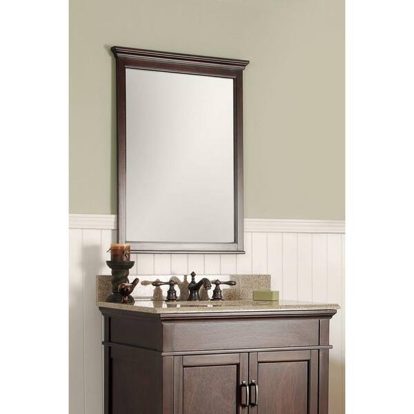Home Decorators Collection 24 In W X 31 H Framed Rectangular Bathroom Vanity Mirror Mahogany Asgm2431 The Depot Home Decorators Collection 24 In W X, Home Decorators Collection Ashburn Mirror