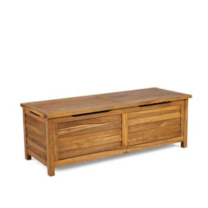 Maho 65.67 Gal. Golden Teak Brown Wooden Storage Deck Box