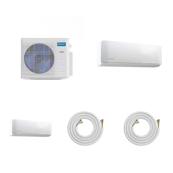 "9/12K BTU Mini Split Air Handler with Cable, 25/16 ft. Line Set and 27K BTU 3-Zone Condenser Combo"