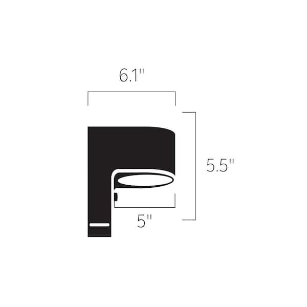 Independence 5.5 in. 1-Light Architectural Bronze Outdoor Hardwired Wall Lantern Sconce with Integrated LED (1-Pack)