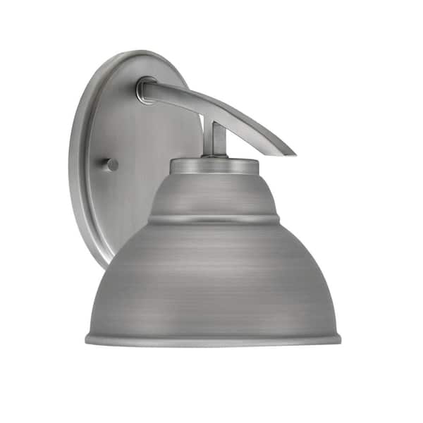 Unbranded Siena 1-Light Graphite Downlight Wall Sconce with Graphite Metal Shade