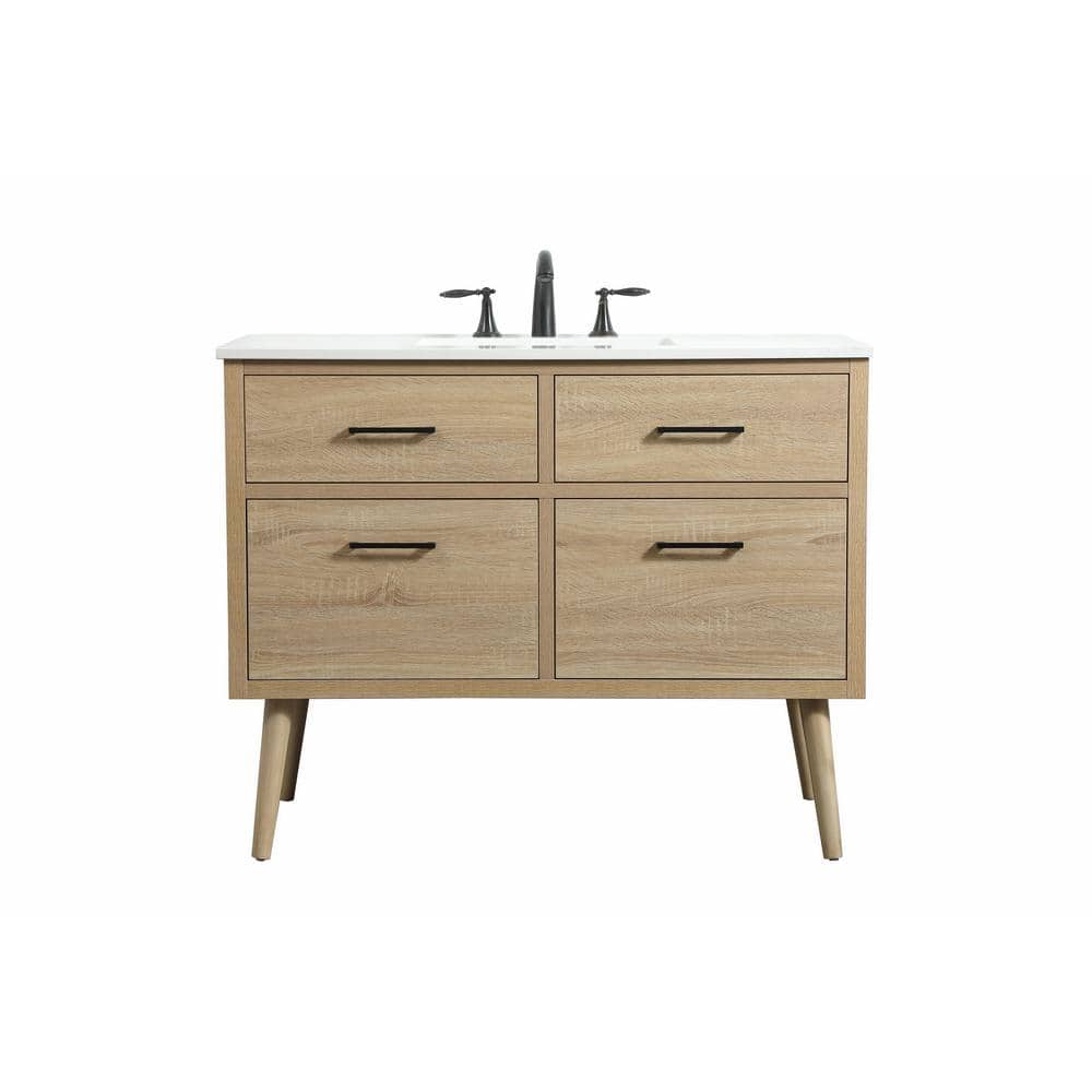 Simply Living 42 in. W x 22 in. D x 33.5 in. H Bath Vanity in Mango Wood wi