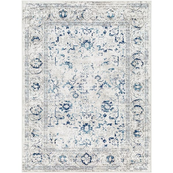 Livabliss Soldado Blue/Ivory Medallion 2 ft. x 3 ft. Indoor Area Rug