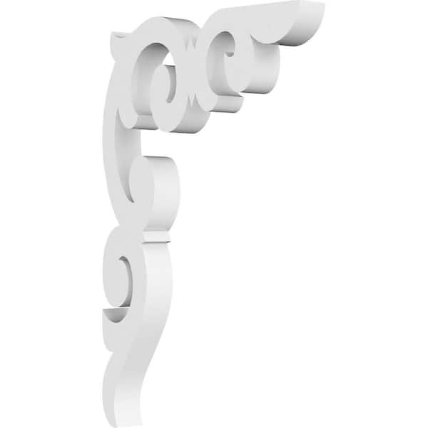 Ekena Millwork 5/8 in. W x 7 in. H x 4-1/2 in. D PVC Kendall Bracket