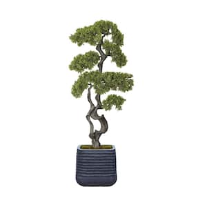 Vintage Home Artificial Faux Bonsai Tree 56 in. High Fake Plant Real Touch with Stylish Plastic Planter