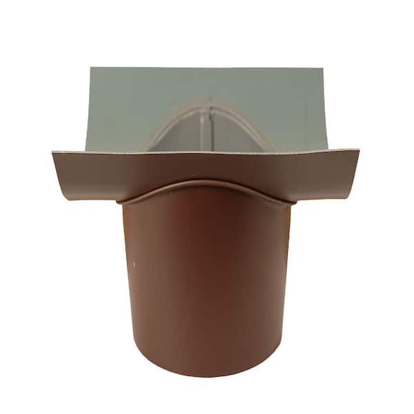 Amerimax Home Products 3 in. Royal Brown Aluminum Half-Round B-Outlet Wide Flange