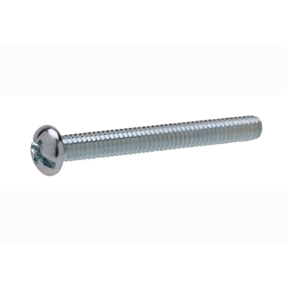 Everbilt #10-24 x 4 in. Combo Round Head Zinc Plated Machine Screw (2-Pack)  803271 - The Home Depot