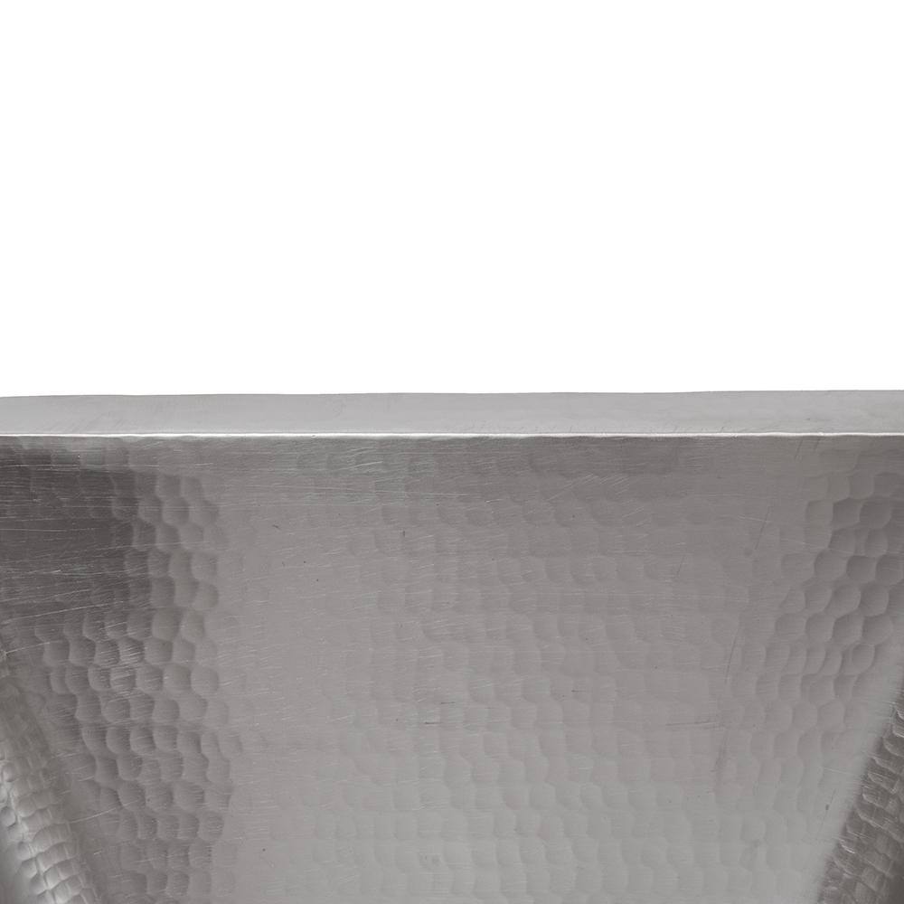 15" Square Hammered Nickel Bar/Prep Sink