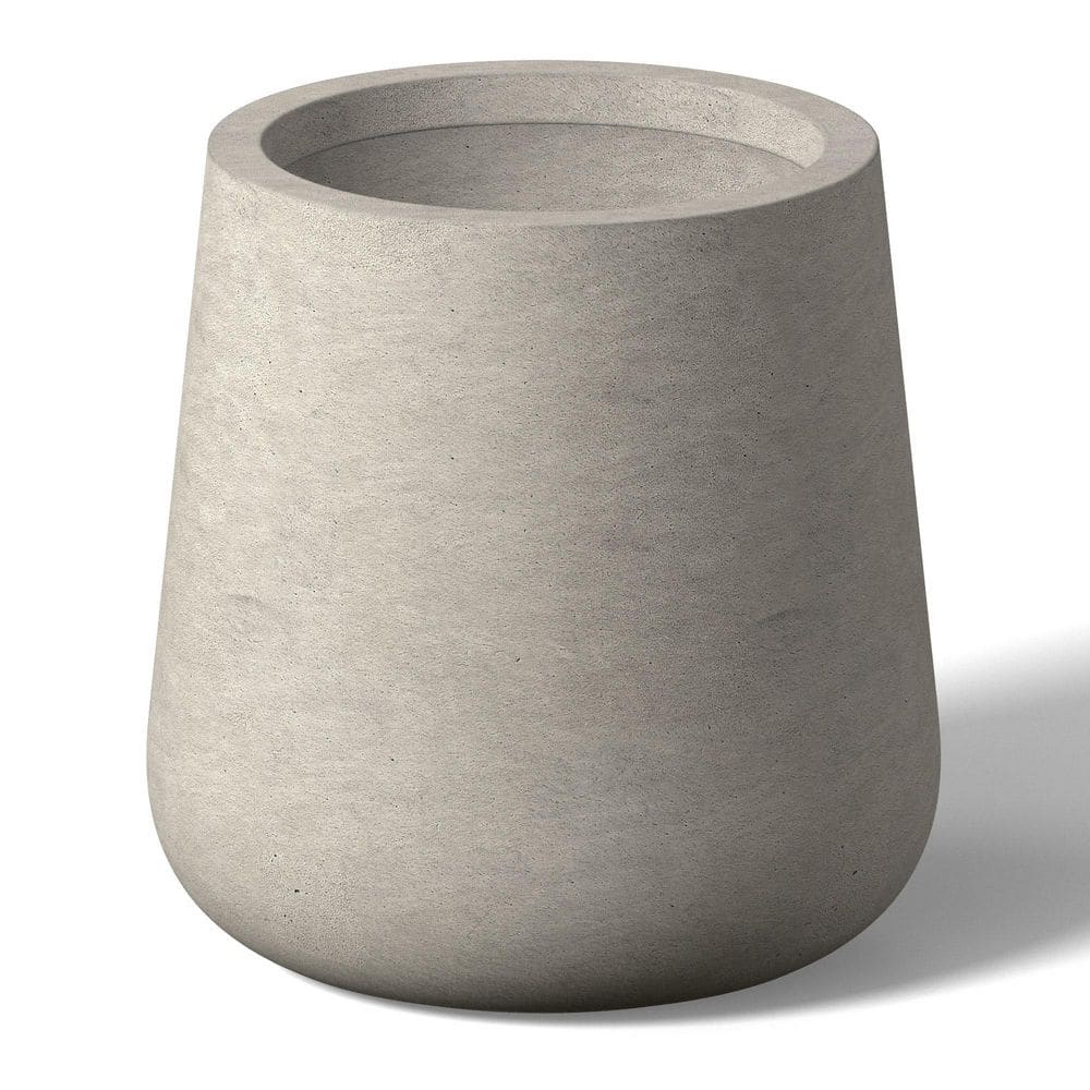 17.5 in. Large Light Gray Concrete Round Planter / Pot with Drainage Holes price history on PriceWatchPro