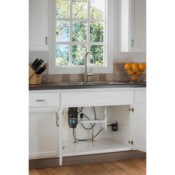 MOEN Prep Series 1/2 HP Continuous Feed Garbage Disposal including Stainless Drain Stopper